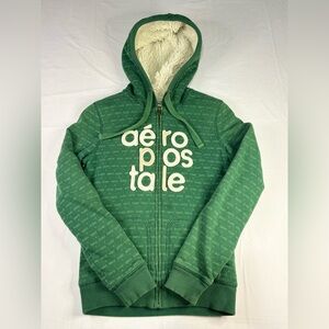 y2k 2000s Aeropostale Faux Fur Lined Zip Up | $25